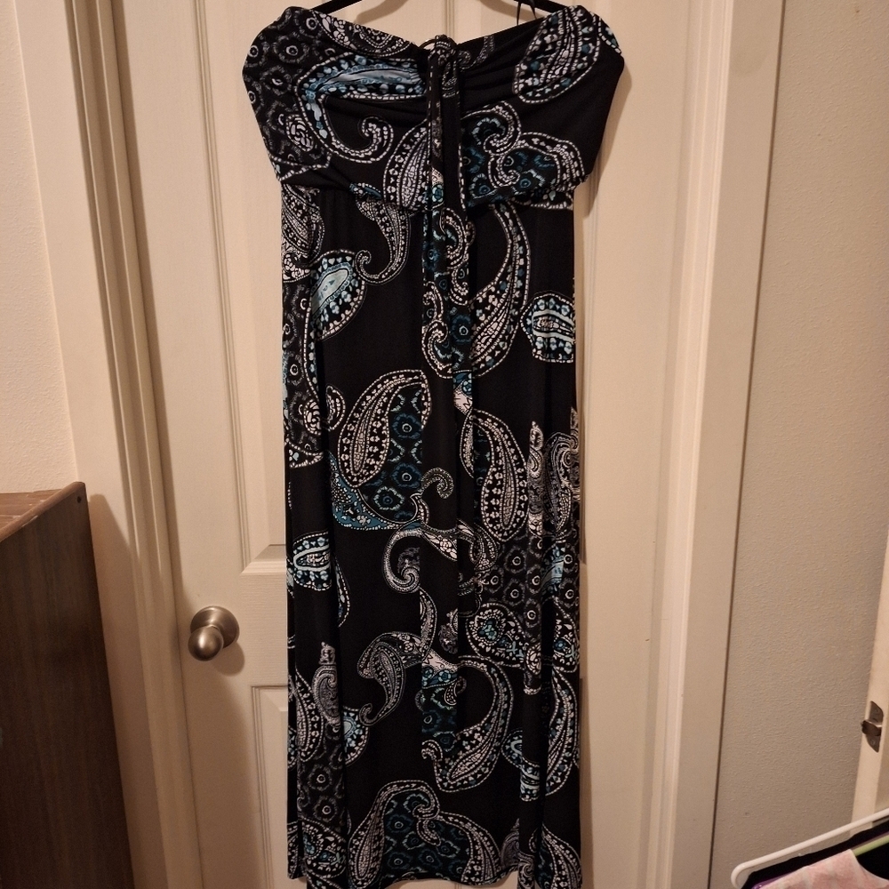 White House Black Market Paisley Sleeveless Sun Dress Small - Picture 2 of 4